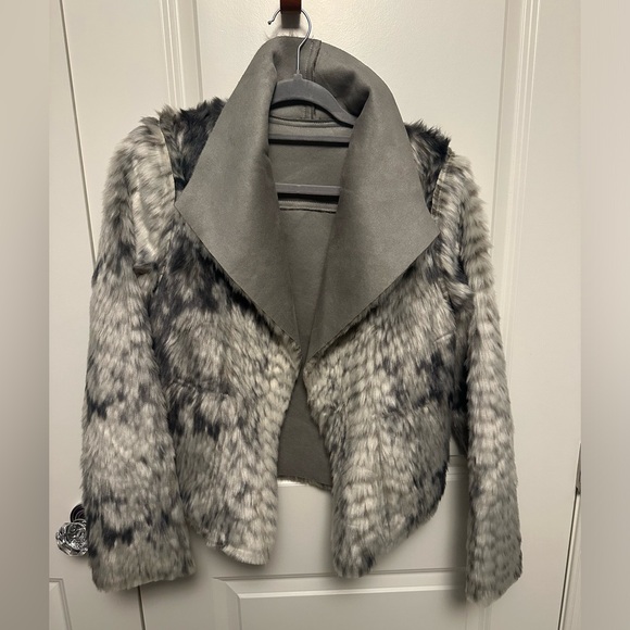 Anthropologie Marrakech Reversible Faux Fur/Suede Moto Jacket - Picture 5 of 10